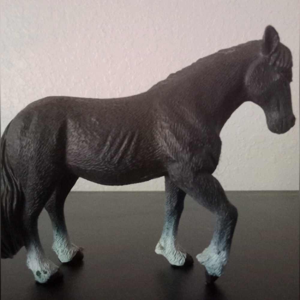 Terra By Battat Black Clydesdale with White Hooves